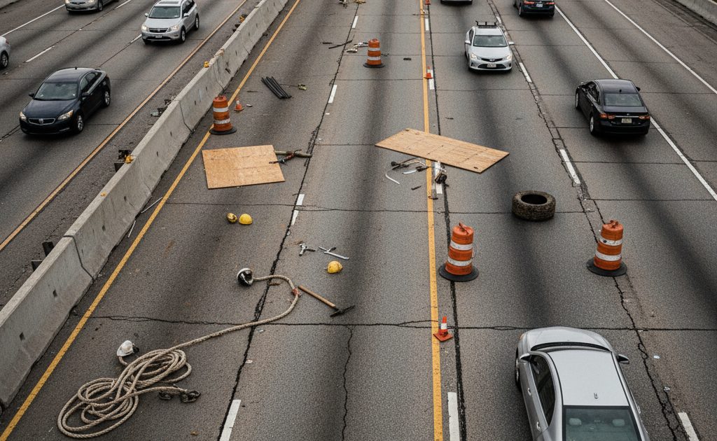 Woman killed by falling tool on Georgia highway