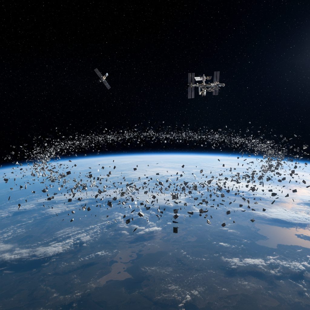 Orbital debris around Earth