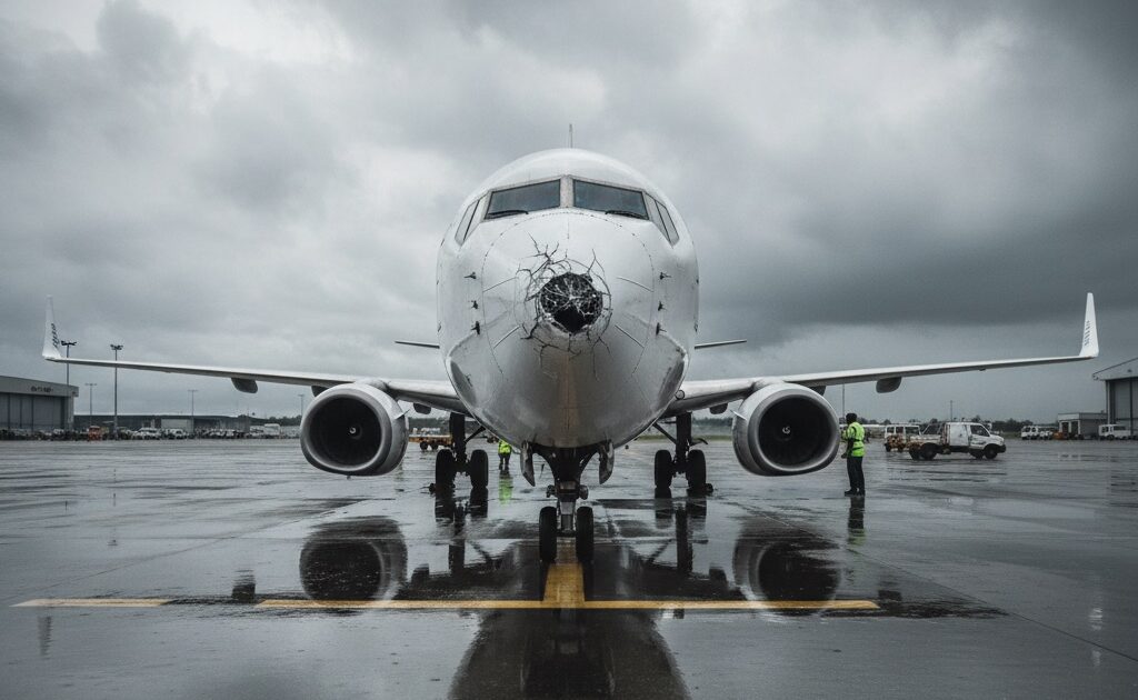 Garuda Indonesia 737-800 Lands with Severe Radome Damage Nobody Noticed Mid-Flight