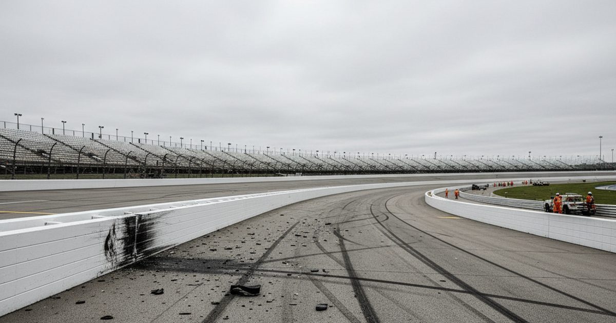 Rossi’s Turn 2 Crash Triggers Debris Chain Through Three Cars at IMS Practice