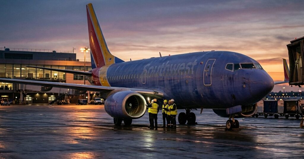 Mystery Metal Debris Grounds Southwest 737 at Austin After Engine Emergency Return