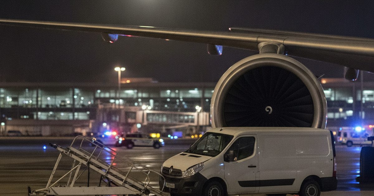 Cleaning Vehicle Rams Parked Jet Engine and Jetbridge at Munich Airport, Driver Critically Injured