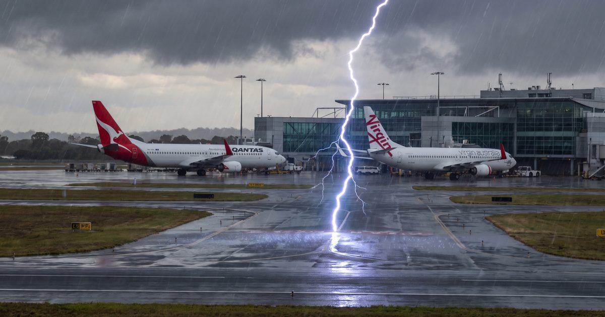 Lightning Strike Punches Holes in Brisbane Airport’s Western Runway, Closing It for More Than Eight Hours