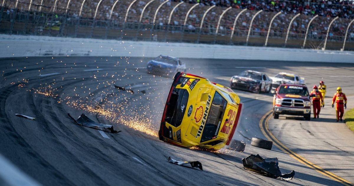 Joey Logano’s Car Flips in Late Talladega Wreck as Two Big Ones Rattle the Chase Field