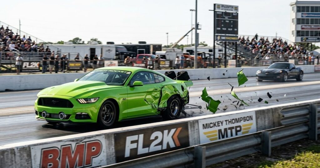 Stray Tool Suspected After 3,000-HP Mustang’s Tire Fails at 228 MPH, Days After Record Run